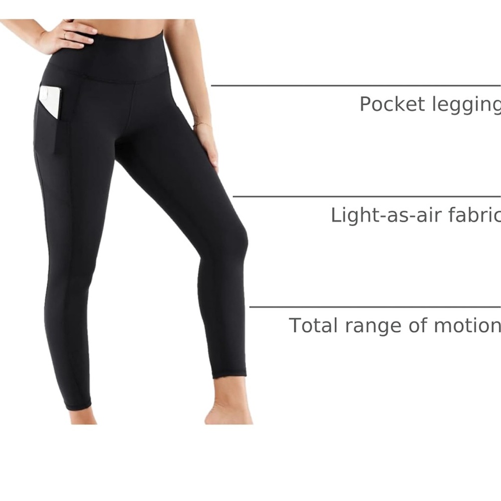 Fabletics Black Pocket Capri Leggings